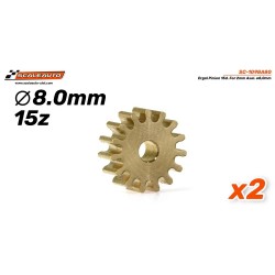 Pinhão 15z Latão ø8.0mm...